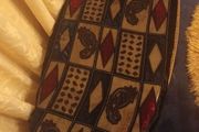 Silk/Velvet Mix Blue/Red Pashmina/Shawl.