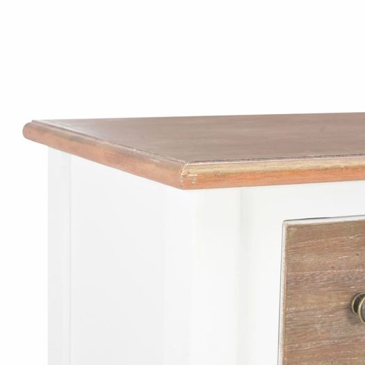 Sideboard White 54x30x80 cm Solid Wood