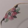 Fabulous Vintage Rare Patterned Royal Stafford Bone China Hand-Painted and Hand-Gilded Cake Display Plate in a Stunning Pink Hibiscus Pattern, Pattern no. 8239, Mint/Cabinet Condition Image 4