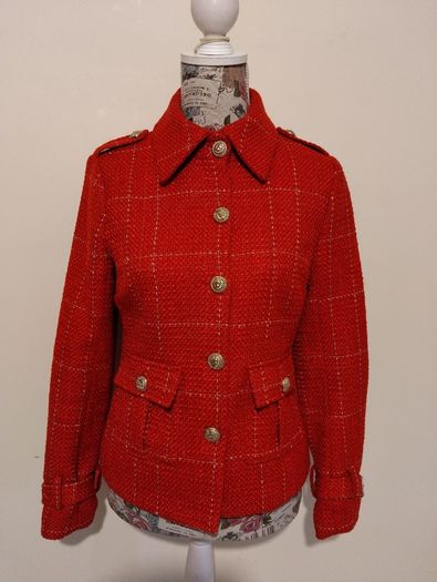 Stunning Military Style Red Jacket, New