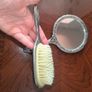Vintage silver plated hair brush and hand mirror, vanity dressing table set Image 3