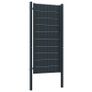 Fence Gate PVC and Steel 100x164 cm Anthracite Image 2