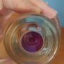 Fabulous Set of Three Vintage Rare Collectable Absolut Vodka "Absolutini" Cocktail/Martini Glasses with Burgundy Base Inserts, Excellent Condition Image 9