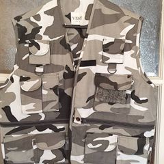 Mens Camo Multi Pocket Utility Fishing Photography Hiking Vest Size Small Brand New