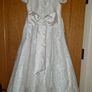 Girls communion dress,shoes, gloves and head piece Image 4