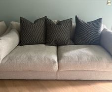 Feather filled cushions