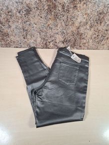 Womens Marks and Spencer jeggings silver leather look Size UK 18  EU 46  BRAND NEW BNWT