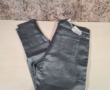 Womens Marks and Spencer jeggings silver leather look Size UK 18  EU 46  BRAND NEW BNWT