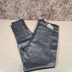 Womens Marks and Spencer jeggings silver leather look Size UK 18  EU 46  BRAND NEW BNWT