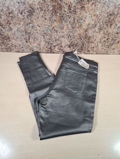 Womens Marks and Spencer jeggings silver leather look Size UK 18  EU 46  BRAND NEW BNWT