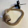 New Vintage E27 Jute rope lamp holder ceiling light 1 metre and 2 metre Image 2
