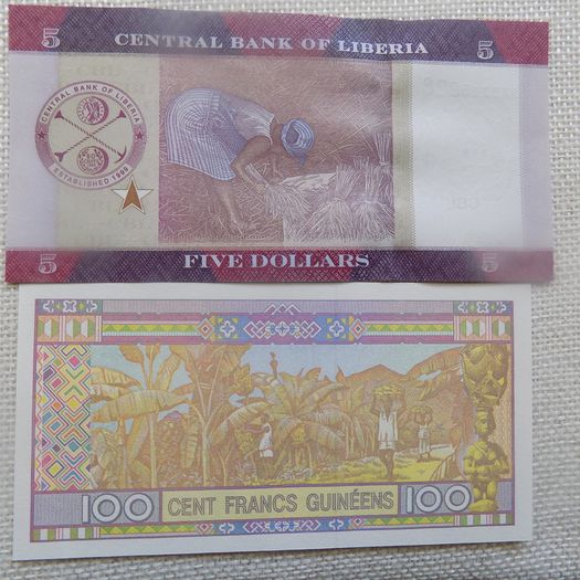 Lot of 9 Uncirculated Banknotes from Africa.No 14.