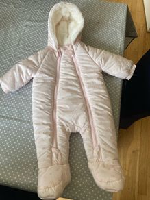 pink floral quilted snowsuit