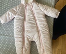 pink floral quilted snowsuit