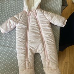 pink floral quilted snowsuit