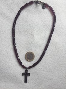 Vintage handmade Sterling silver cross necklace