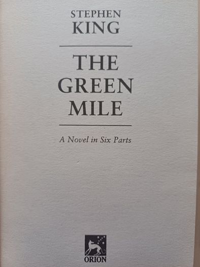 The Green Mile by Stephen King (Fantasy Horror Paperback 2000)