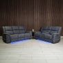Hannah Electric Micro Fabric Recliner Sofa Image 2