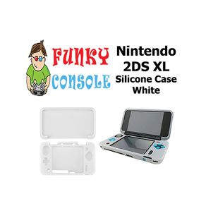 Silicone Rubber Gel Console Protective Skin Soft Case Cover Nintendo New 2DS XL White