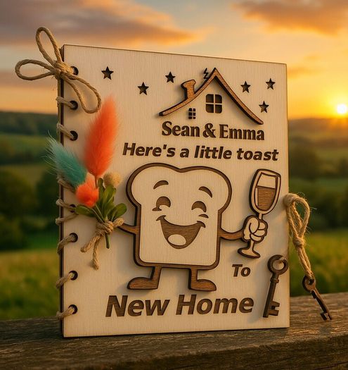 Personalised New Home Card -Wooden Occasional Card