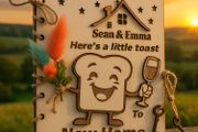 Personalised New Home Card -Wooden Occasional Card