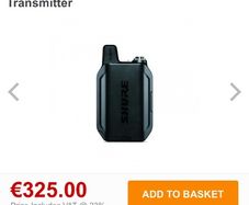 Shure GLXD1+ with cable and battery