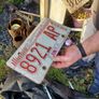 Pair of Vintage 1992 Illinois USA Truck License Plates Image 2