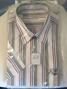JACQUES BRITT Classic Fit Short Sleeve Shirt 42 New