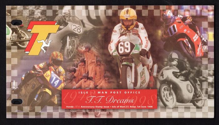1998 Isle of Man T.T. Races and 50th Anniversary of Honda Commemorative Stamps Presentation Pack