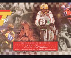 1998 Isle of Man T.T. Races and 50th Anniversary of Honda Commemorative Stamps Presentation Pack