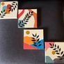 4 Set Handmade Acrylic Boho paintings Image 2