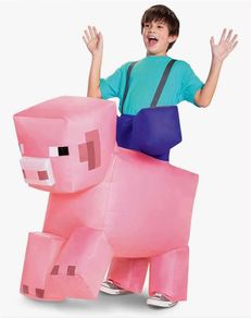 Inflatable pig costume with fan - Official Minecraft