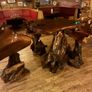 Large hand crafted table and 4 chairs Image 4