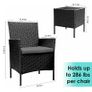 BRAND NEW 3 Pieces Wicker Rattan Patio Outdoor Furniture Conversation Sofa Bistro Garden Image 2