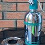 Vintage Chrome and Teal Soda Siphon Image 4
