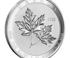 2022 Canada 10 Dollars 2 oz Silver Coin TWIN MAPLE LEAF BU (In Capsule)