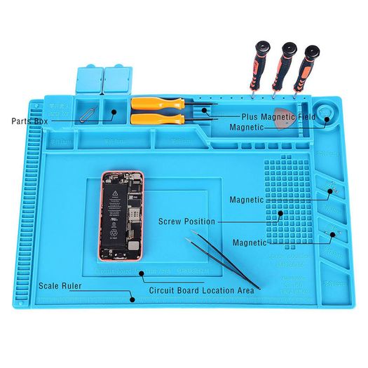 Magnetic Heat Insulation Silicone Pad Desk Mat Maintenance Platform 45x30cm