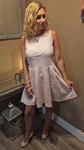 light pink dress
