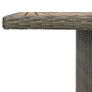 Garden Table Brown Poly Rattan and Solid Acacia Wood Image 5
