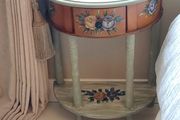 pair hand painted tables