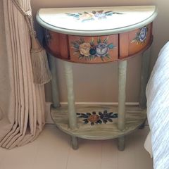 pair hand painted tables