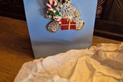 2019 Newbridge Silverware Christmas Bear Ornament, Silver Plated, Mint Condition, Original Packaging