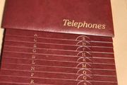 vintage genuine leather phone address book