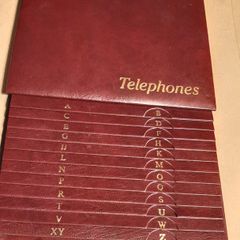 vintage genuine leather phone address book