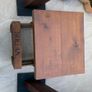 homemade hi-fi table with record box and speakers stands Image 3
