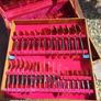 1950s Siam Thailand Brass Embossed Cutlery Set Image 2