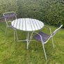 Vintage garden patio table and chairs c1950 Image 6