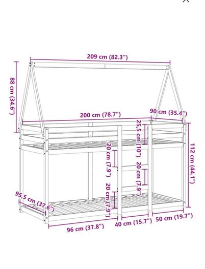 Kids Wooden Bunk Bed