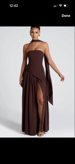 Brown ball dress