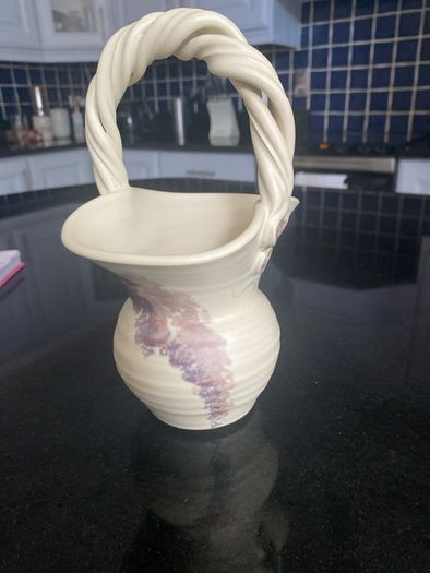 Ballydoughan pottery basket style vase